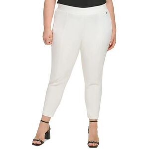 CALVIN KLEIN Womens Skinny Pants Plus Size 22W Soft White Zippered